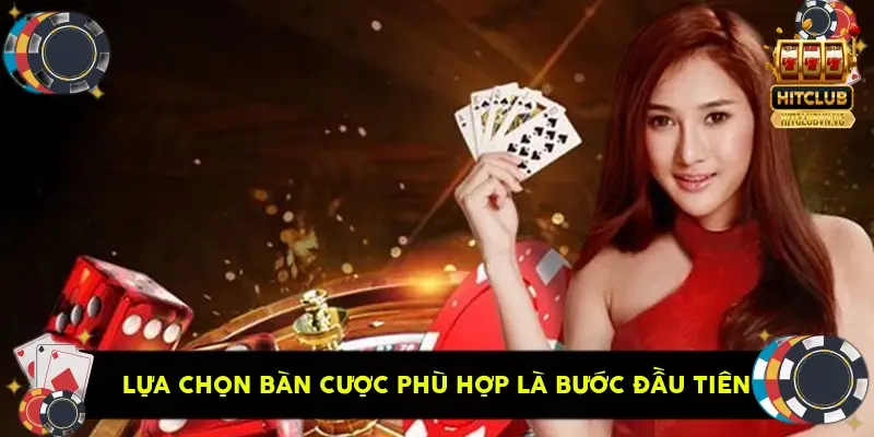 Lựa chọn bàn cược phù hợp là bước đầu tiên Lựa chọn bàn cược phù hợp là bước đầu tiên